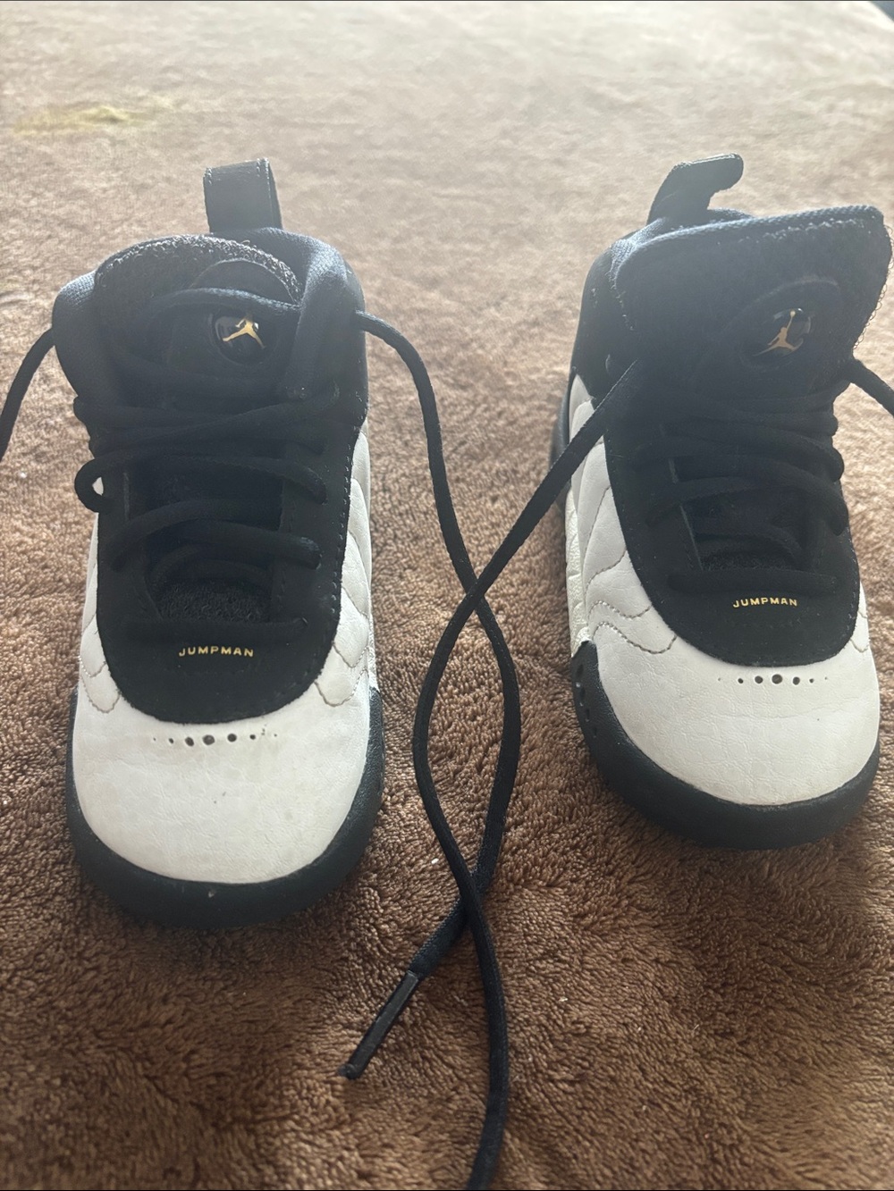 Jordan Jumpman Kids' Black and White Basketball Shoes